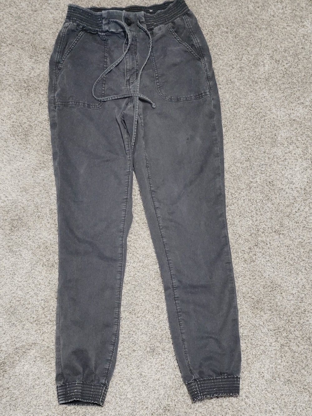 American Eagle Outfitters Charcoal Drawstring Jeggings